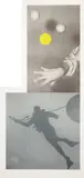 Juggler's Hand (with Diver) by John Baldessari, 1988, Lithograph and screenprint in colors, on irregularly shaped Arches 88 paper, with full margins,, sold Oct 2014