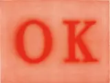 Ed Ruscha, O.K. (State II)