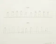 Verso Recto by Bruce Nauman, 1996, Etching, on Lana Gravure paper, with full margins,, offered Oct 2014