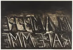 M. Ampere by Bruce Nauman, 1973, Lithograph in colors, on Rives paper, with full margins,, sold Oct 2014