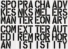 Black Book by Christopher Wool, 1989, Hardcover book, with 17 text images, on smooth wove paper, the full sheets, bound (as issued),, sold Oct 2014