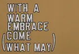 Lawrence Weiner, With a Warm Embrace (Come What May), 1995, Screenprint in silver and black, Norton Adalox sandpaper, the full sheet,