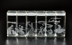 Canisters by Kara Walker, 1997, The complete set of six etched glass canisters,, sold Oct 2014