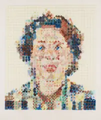 Chuck Close, Leslie, 1986, Woodcut in colors, on Echizen Kozo Nimai Suki paper, with full margins,