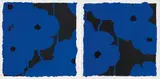 Blues, September 20, 2008; and Blues, September 24 by Donald Sultan, 2008, The complete set of two screenprints in blue with flocking, on Museum Board, with full margins,, sold Oct 2014
