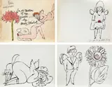 Andy Warhol, In the Bottom of my Garden, circa 1956, The complete book, comprised of 20 offset lithographs, two with hand-coloring, bound (as issued) in paper-covered boards with offset lithograph and hand-coloring