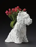 Puppy Vase by Jeff Koons, 1998, Glazed white ceramic vase,, sold Oct 2014