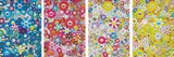 An Homage to IKB 1957 C; An Homage to Monopink 1960 C; An Homage to Yves Klein, Multicolor D; and An Homage to Monogold 1960 D by Takashi Murakami, 2012, Four offset lithographs in colors, on smooth wove paper, the full sheets,, sold Oct 2014
