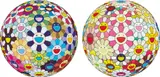 Flower Ball (3-D) Kindergarten; and Flowerball Margaret (3D) by Takashi Murakami, 2007 and 2008, Two offset lithographs in colors, on smooth wove paper, the full sheets,, sold Oct 2014