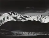 Winter Sunrise, Sierra Nevada from Lone Pine, California by Ansel Adams, 1944, Gelatin silver print, printed 1970s, sold Apr 2014