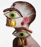 Gaultier Eye Earrings, New York, January 26 by Irving Penn, 1998, Dye destruction print, sold Apr 2014