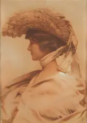 Constant Puyo, The Straw Hat, 1906, Gum bichromate print