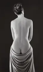 Ruth Bernhard, Draped Torso, 1962, Gelatin silver print, printed later