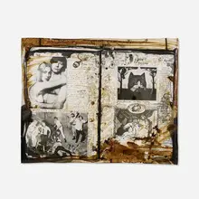 Peter Beard, Two Diary Pages, April 7th and 8th, 1970 (from Pettiness and Futility), gelatin silver print with ink and blood handwork on paper