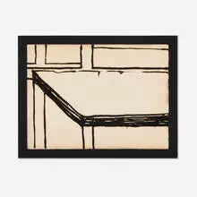 Donald Sultan, June 21, 1978, 1978, tar on paper, tar on wood artist's frame