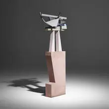 Guy Dill, Untitled (from the Eglamah series), 1988-90, bronze, steel, pigmented concrete