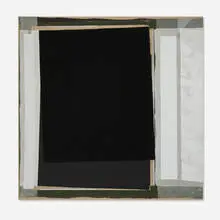 Julia Rommel, Two Dentists, Six Architects, One Experimental Musician, 2016, oil and staples on linen