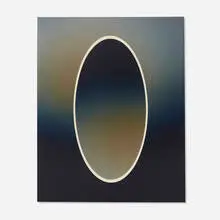MELBKIN 24 by Larry Bell, 1985, aluminum and silicon monoxide on paper, sold Feb 2026
