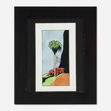 Ken Price, Talisman to Avert Crashing, 1997, ink and watercolor on paper in artist's frame