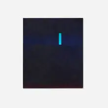 Eric Orr, Untitled, 1996, oil and sand on paper over plaster, lead and copper light box