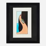 Ken Price, Talisman to Avert Collision, 1997, ink and watercolor on paper in artist's frame