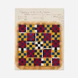 Alfred Jensen, Das Bild der Sonne, 1966, oil and ink on paper