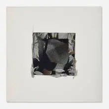 MSMS #43 by Larry Bell, 1993, aluminum and silicon monoxide on canvas, sold Feb 2026
