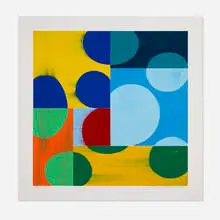 Charles Arnoldi, Ellipse VI, 2020, woodcut in colors