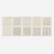 Agnes Martin, Paintings and Drawings: Stedelijk Museum Portfolio, 1991, lithograph on vellum parchment, book
