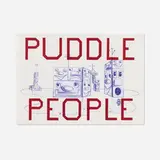 Ed Ruscha and Kenny Scharf, Puddle People, 2016, lithograph in colors