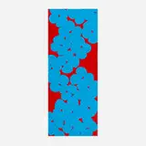 Donald Sultan, Wallflower (Cyan Blue and Red), 2018, screenprint in colors