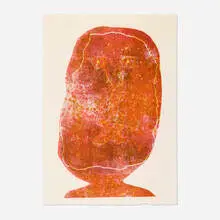 Jean Dubuffet, Untitled (from the L'enflé-chique III portfolio), 1963, lithograph in colors on Arches