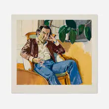 Alice Neel, The Accountant, 1981, lithograph in colors on Arches