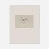 Robert Motherwell, James Joyce (Frontispiece A) (from the Ulysses portfolio), 1988, etching on Johannot