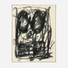 Rashid Johnson, Untitled (Anxious Men) (from the XL portfolio), 2019, enamel screenprint resist with hand-applied pigment on 425gsm Saunders Waterford