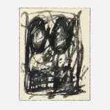 Rashid Johnson, Untitled (Anxious Men) (from the XL portfolio), 2019, enamel screenprint resist with hand-applied pigment on 425gsm Saunders Waterford