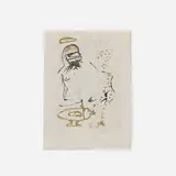Duel aux camelias (from the Les amours jaunes portfolio) by Salvador Dalí, 1974, etching with hand-coloring and gilding on Japon, sold Jan 2026