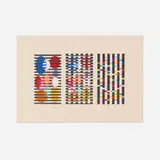 Yaacov Agam, Composition, screenprint in colors