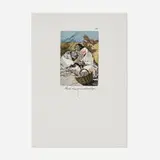 Mucho hay que existencializar (from the Les caprices de Goya de Dalí portfolio) by Salvador Dalí, 1977, drypoint etching and heliogravure in colors with stencil on BFK Rives, sold Jan 2026