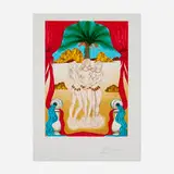 The Three Graces of Hawaii (Tarot: Three of Cups) by Salvador Dalí, 1978, lithograph in colors on Arches, sold Jan 2026