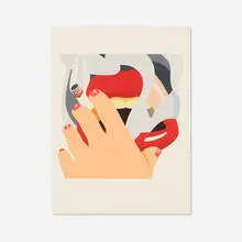 Tom Wesselmann, Smoker (from the An American Portrait 1776-1976 portfolio), 1976, screenprint in colors on museum board