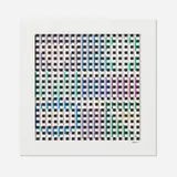 Yaacov Agam, Hidden Image, 1978, screenprint in colors on acrylic with moveable grille
