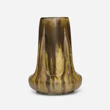 Fulper Pottery, Buttressed vase, c. 1909-1917, Cat's Eye flambé-glazed stoneware