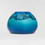 Lorinda Epply for Rookwood Pottery, Turquoise Blue vase with flowers, 1917, glazed earthenware