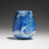 Newcomb College Pottery, Early vase with stylized plant design, c. 1900-05, glazed earthenware