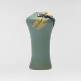 Frederick Hurten Rhead for Weller Pottery, Rare vase with dragonfly, c. 1904, glazed earthenware