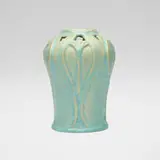 Van Briggle Pottery, Vase with papyrus, 1907-1912, glazed earthenware