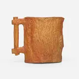 George E. Ohr, Tree trunk pitcher, 1892-94, molded and glazed earthenware