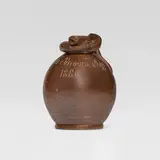 Cornwall and W. Wallace Kirkpatrick for Anna Pottery, Little Brown Jug with snake, 1880, glazed stoneware