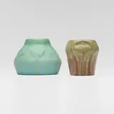 Van Briggle Pottery, Vases, set of two, glazed earthenware